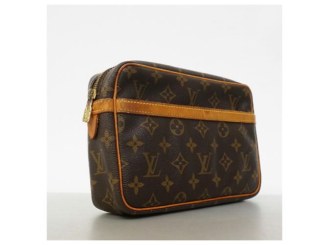 Clutch Louis Vuitton Monogram Compiegne 23 Marrone - vista 2