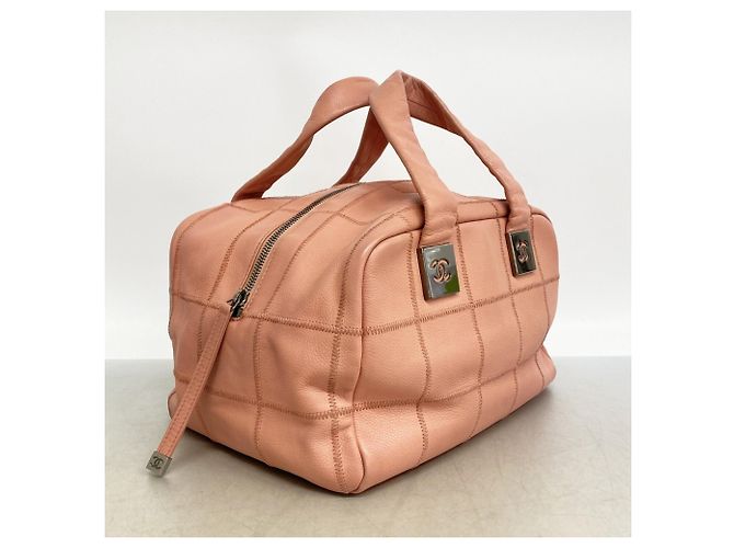 Borsa Chanel Chocolate Bar in rosa - vista 2