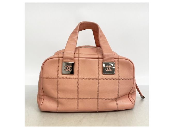 Borsa Chanel Chocolate Bar in rosa - vista 8