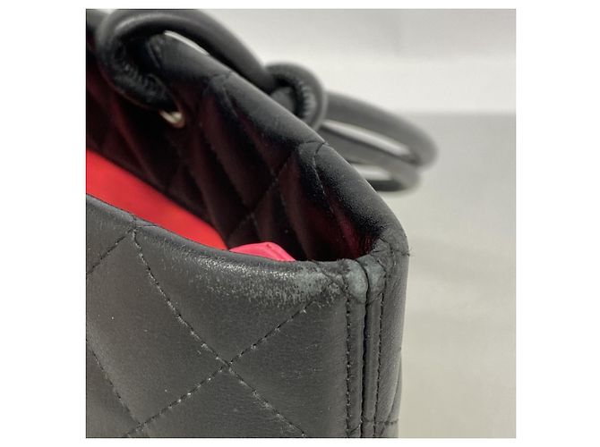 Borsa Tote Chanel Cambon in agnello Nero - vista 7
