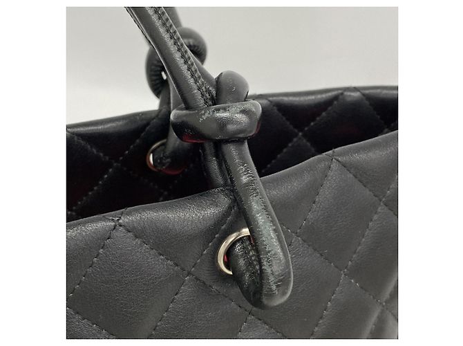 Borsa Tote Chanel Cambon in agnello Nero - vista 8