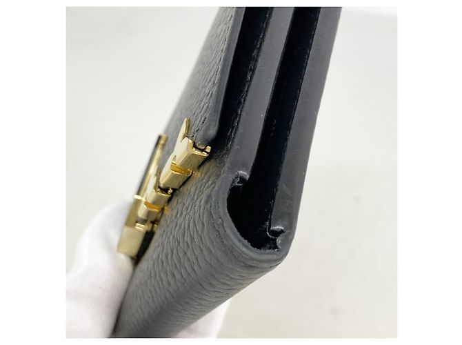 Louis Vuitton Bi-Fold Wallet aus Taurillon-Leder Schwarz - Ansicht 5