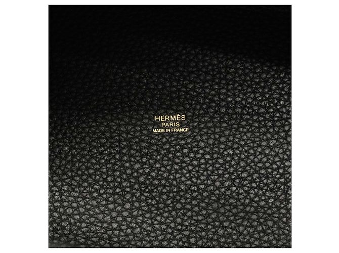 Hermès Borsa Hermes Picotin Lock MM in pelle Taurillon Clemence nera Nero - vista 5
