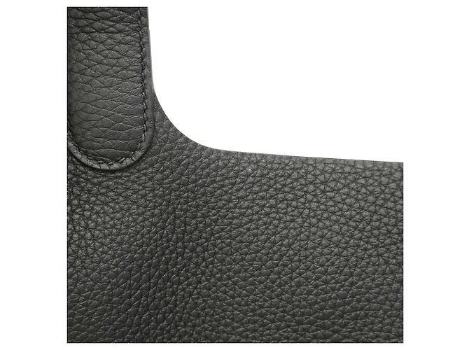 Hermès Borsa Hermes Picotin Lock MM in pelle Taurillon Clemence nera Nero - vista 6