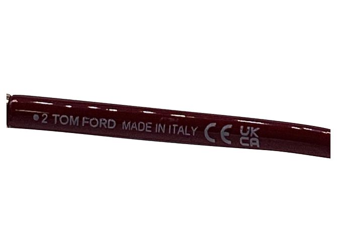Tom Ford Solange-02 60MM eckige Sonnenbrille aus rotem Acetat Bordeaux - Ansicht 7