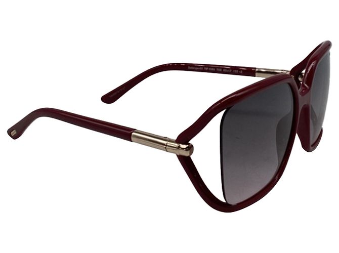 Tom Ford Solange-02 60MM eckige Sonnenbrille aus rotem Acetat Bordeaux - Ansicht 9