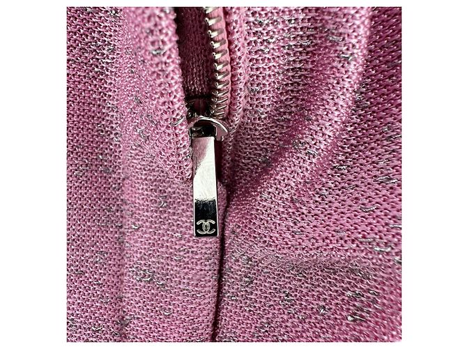 Timeless Pantalones de pierna ancha Chanel en algodón rosa - vista 5