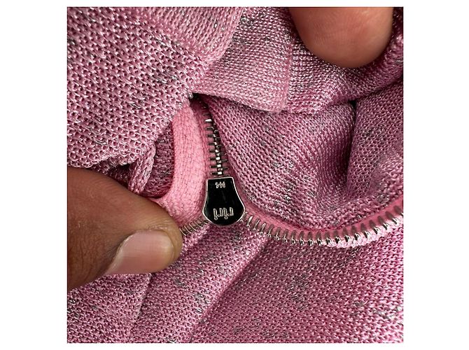 Timeless Pantalones de pierna ancha Chanel en algodón rosa - vista 7