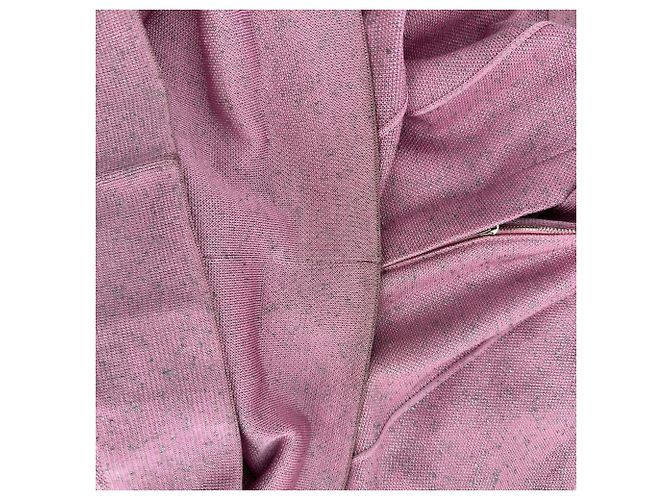 Timeless Pantalones de pierna ancha Chanel en algodón rosa - vista 8