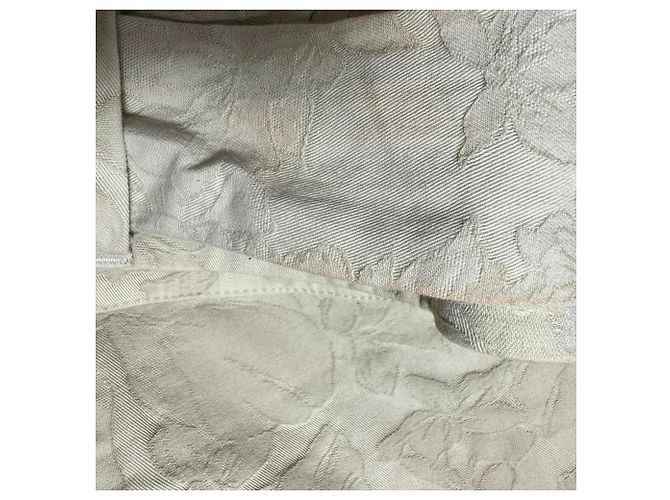 Pantalones de corte recto texturizados Brunello Cucinelli en algodón marfil Blanco Crudo - vista 3