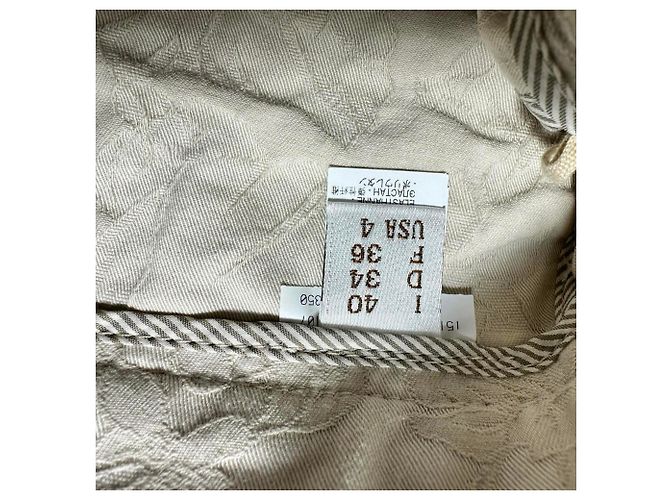 Pantalones de corte recto texturizados Brunello Cucinelli en algodón marfil Blanco Crudo - vista 5