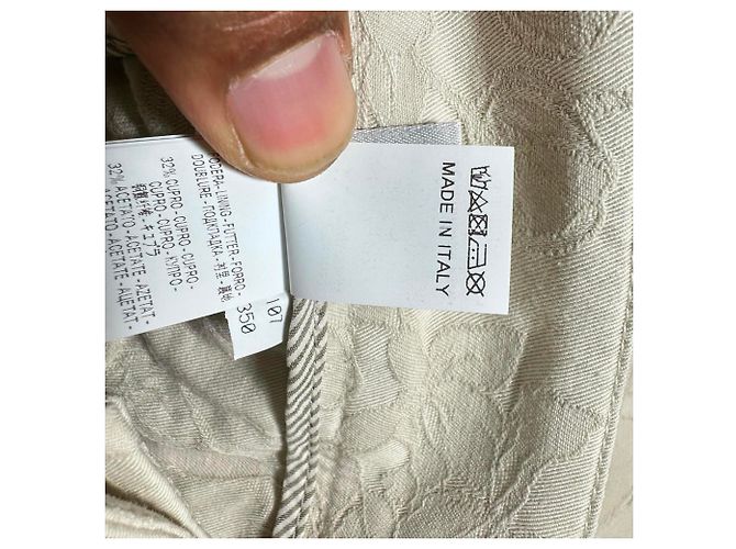 Pantalones de corte recto texturizados Brunello Cucinelli en algodón marfil Blanco Crudo - vista 7