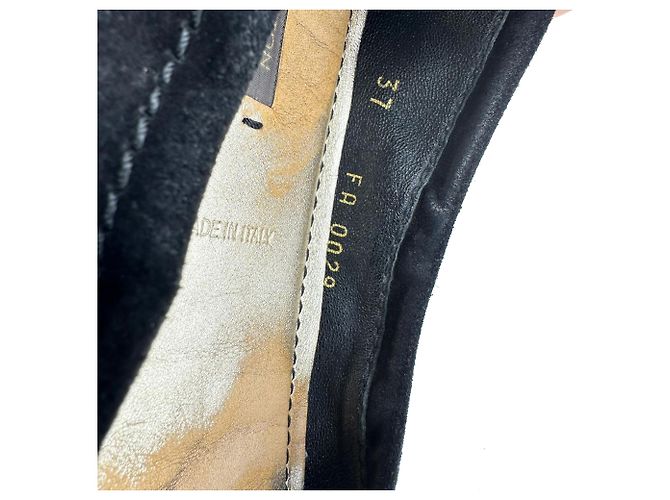 Bailarinas Louis Vuitton Monogram Cube Accent en ante negro - vista 12
