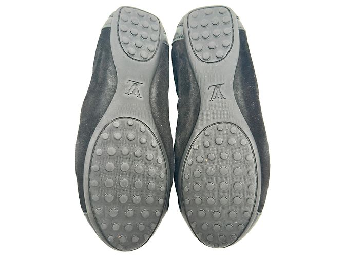 Bailarinas Louis Vuitton Monogram Cube Accent en ante negro - vista 13