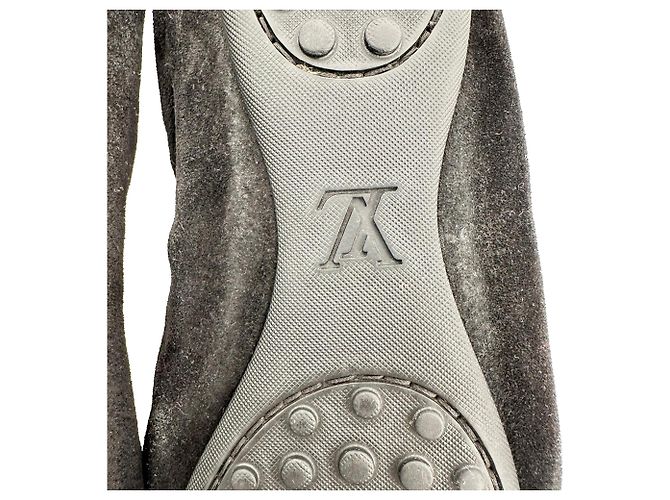 Bailarinas Louis Vuitton Monogram Cube Accent en ante negro - vista 14