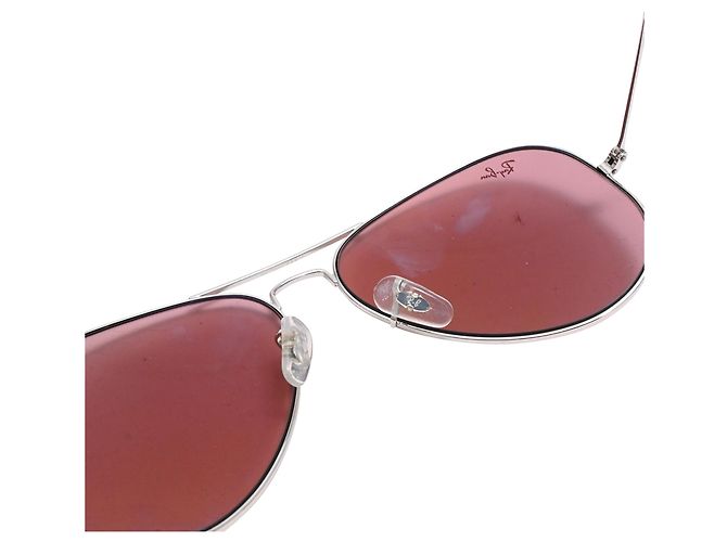 Ray-Ban Occhiali da sole Rayban Aviator in metallo argento - vista 12