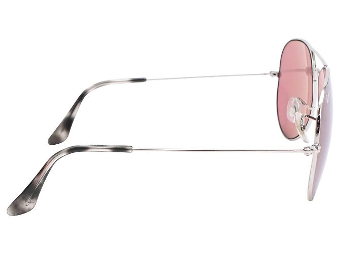 Ray-Ban Occhiali da sole Rayban Aviator in metallo argento - vista 2