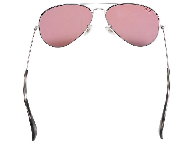 Ray-Ban Occhiali da sole Rayban Aviator in metallo argento - vista 3