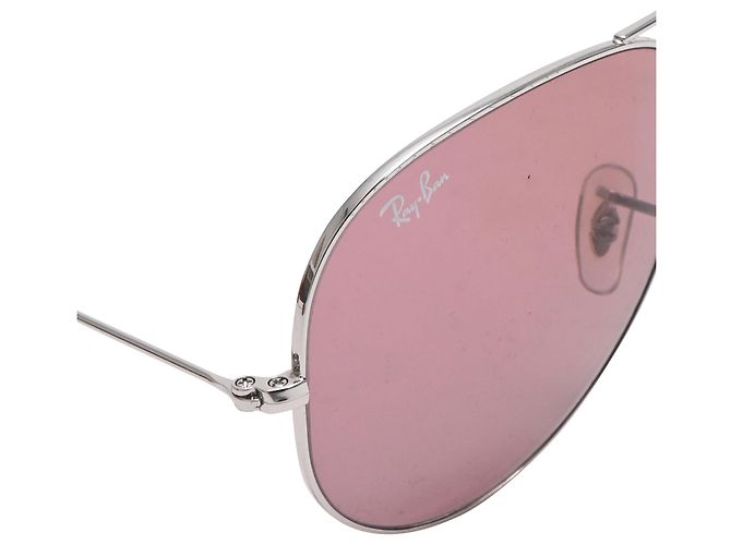 Ray-Ban Occhiali da sole Rayban Aviator in metallo argento - vista 4