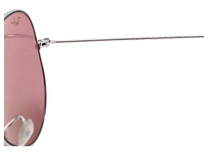 Ray-Ban Occhiali da sole Rayban Aviator in metallo argento - vista 7