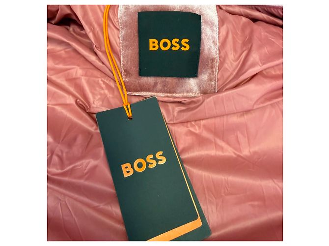 Giacca bomber con zip Hugo Boss in velluto rosa Marrone - vista 5