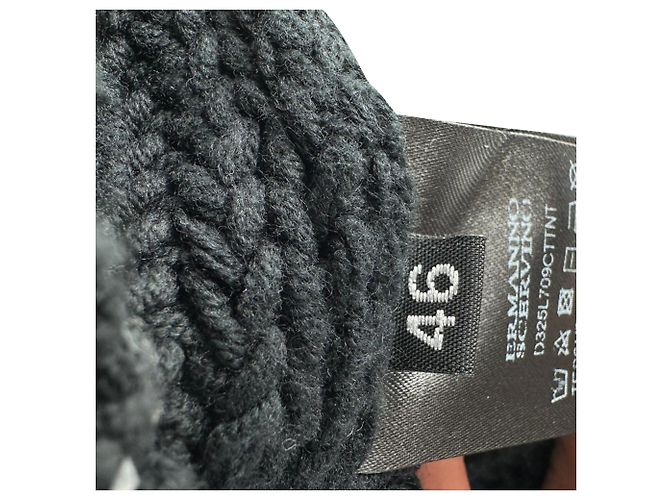 Ermanno Scervino Strickoberteil ohne Ärmel mit Rollkragen aus schwarzer Baumwolle - Ansicht 6