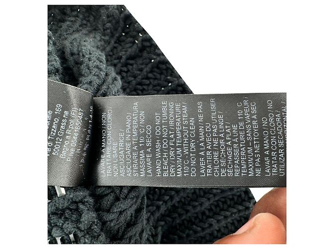 Ermanno Scervino Strickoberteil ohne Ärmel mit Rollkragen aus schwarzer Baumwolle - Ansicht 9