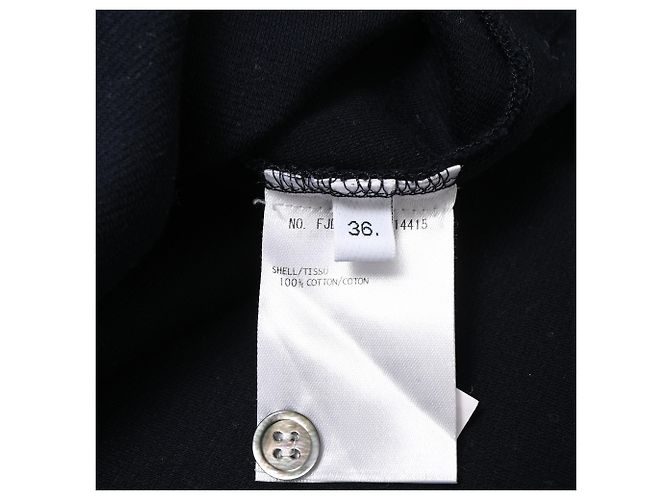Vestido mini sweatshirt de algodón negro con 4 barras Thom Browne Azul marino - vista 6