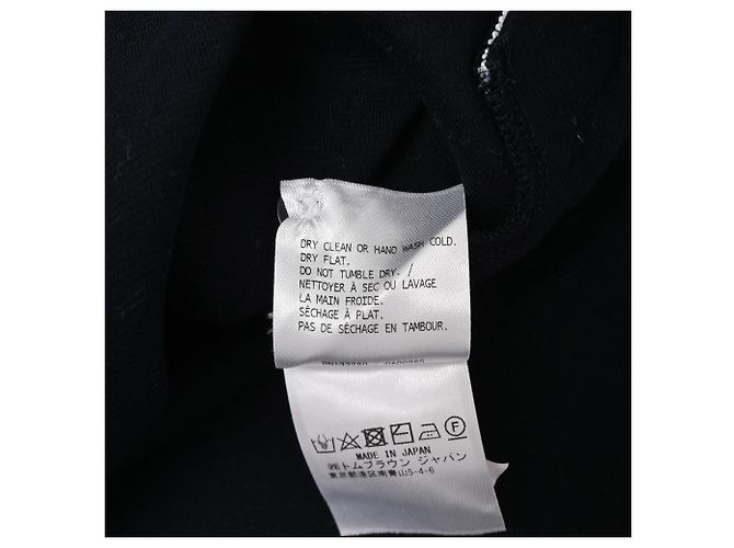 Vestido mini sweatshirt de algodón negro con 4 barras Thom Browne Azul marino - vista 8