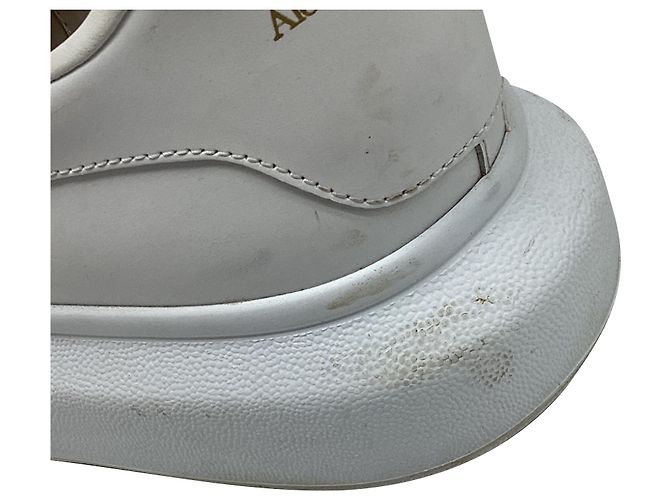 Sneakers Oversized Platform Alexander McQueen in pelle bianca Bianco Crudo - vista 12