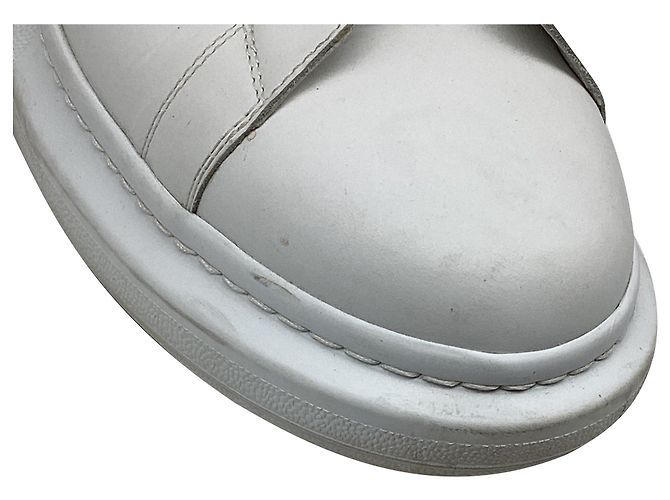 Sneakers Oversized Platform Alexander McQueen in pelle bianca Bianco Crudo - vista 13