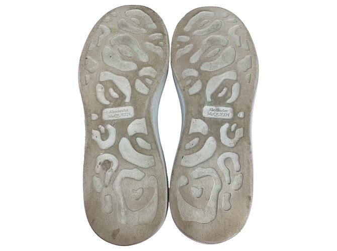 Sneakers Oversized Platform Alexander McQueen in pelle bianca Bianco Crudo - vista 5