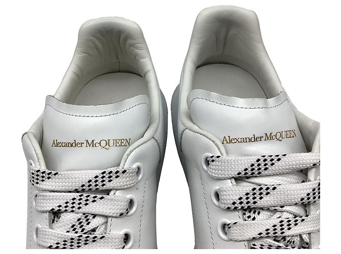 Sneakers Oversized Platform Alexander McQueen in pelle bianca Bianco Crudo - vista 7
