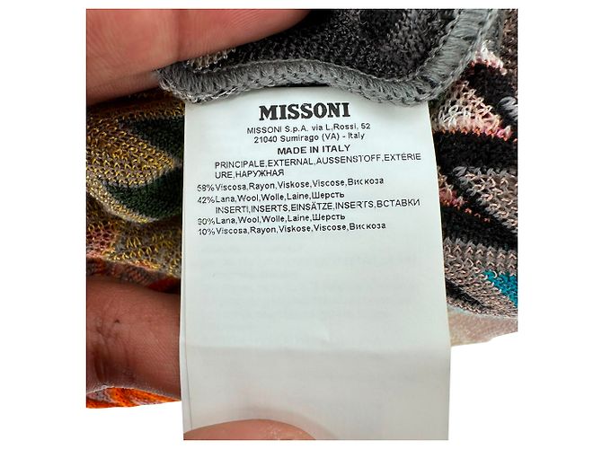 Langer Missoni Strickcardigan mit Chevron-Muster in Multicolor-Viskose Mehrfarben - Ansicht 6