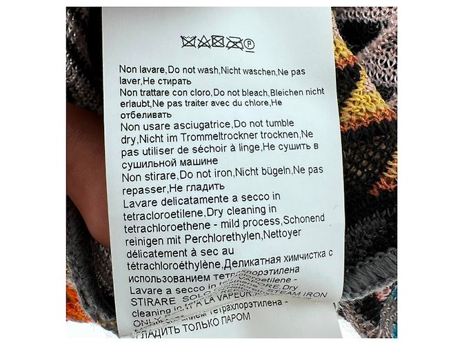 Langer Missoni Strickcardigan mit Chevron-Muster in Multicolor-Viskose Mehrfarben - Ansicht 7