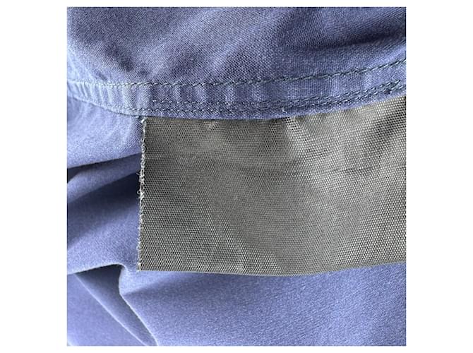 Camicia Prada con bottoni in cotone blu navy - vista 5