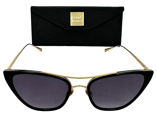 Autre Marque Occhiali da sole Jacklyn Cat-Eye di Loree Rodkin in metallo oro D'oro - vista 14