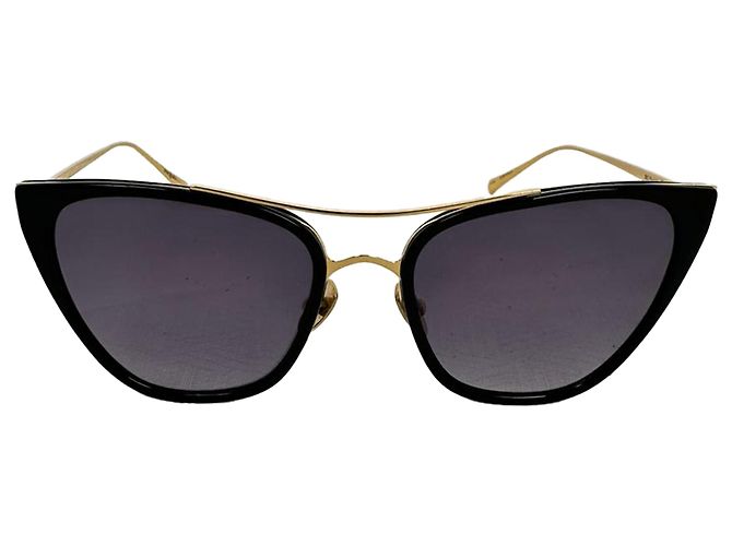 Autre Marque Occhiali da sole Jacklyn Cat-Eye di Loree Rodkin in metallo oro D'oro - vista 2