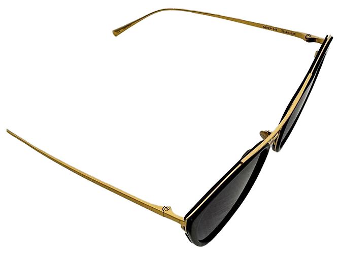 Autre Marque Occhiali da sole Jacklyn Cat-Eye di Loree Rodkin in metallo oro D'oro - vista 3