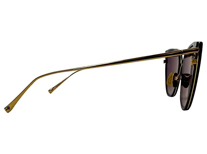 Autre Marque Occhiali da sole Jacklyn Cat-Eye di Loree Rodkin in metallo oro D'oro - vista 5