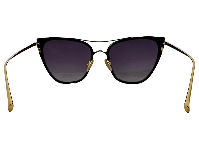 Autre Marque Occhiali da sole Jacklyn Cat-Eye di Loree Rodkin in metallo oro D'oro - vista 6