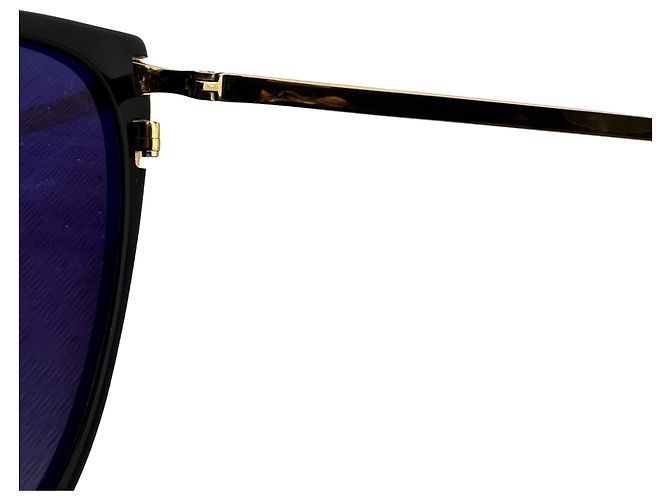 Autre Marque Occhiali da sole Jacklyn Cat-Eye di Loree Rodkin in metallo oro D'oro - vista 9