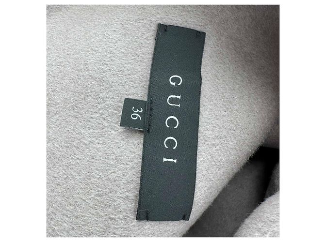 Blazer con cinturón Gucci en lana gris - vista 15