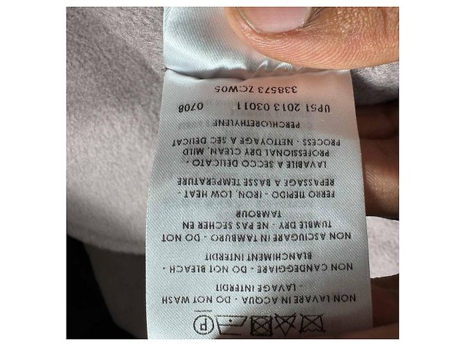 Blazer con cinturón Gucci en lana gris - vista 18