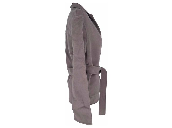 Blazer con cinturón Gucci en lana gris - vista 2