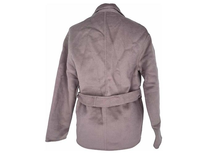 Blazer con cinturón Gucci en lana gris - vista 3