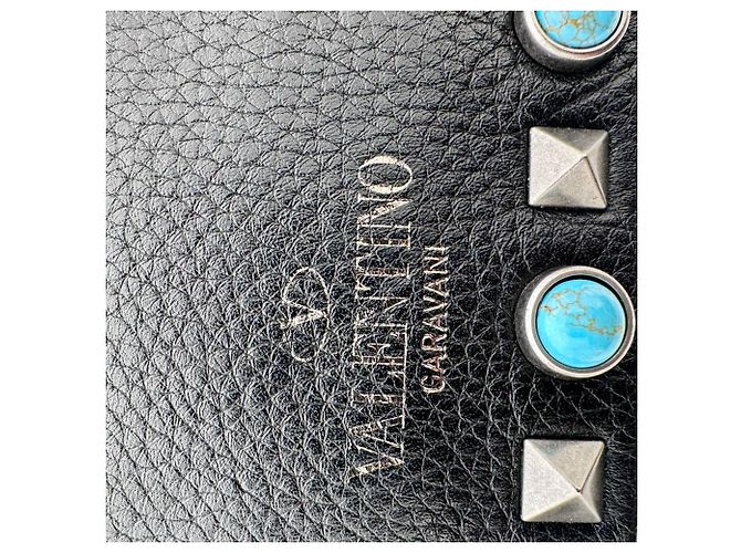 Valentino Garavani Borsa a tracolla Valentino Rolling Rockstud in pelle nera Nero - vista 7