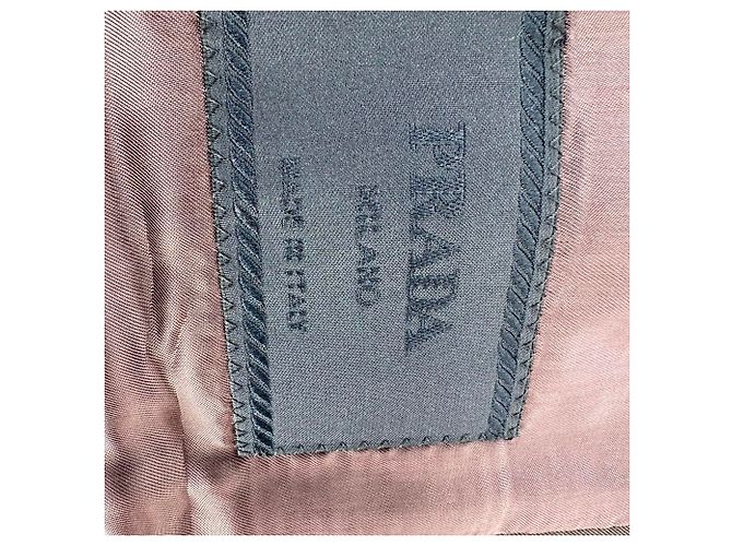 Prada Single-Breasted Blazer with Pockets in Brown Polyester - view 5