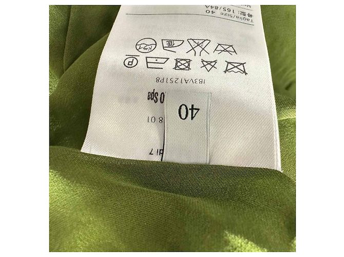 Minivestido de encaje de hojas Valentino Garavani en algodón verde oliva - vista 6