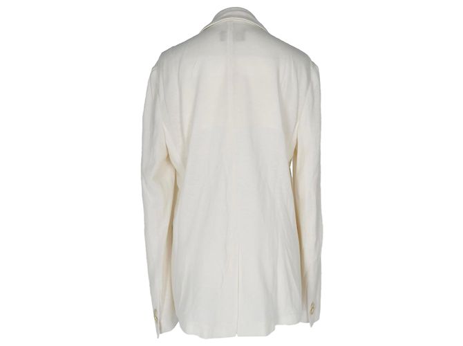 Blazer Loro Piana con botones en algodón blanco - vista 3